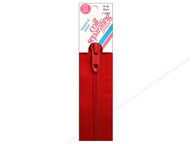 18 inch (46 cm) - Coats Coil Separating Zipper - Maroon