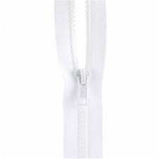 16 inch (41 cm) - Coats Sport Closed Bottom Zipper - White
